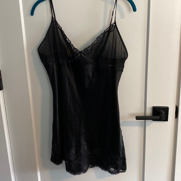 Vintage Silk Victoria’s Secret Lace Slip Black